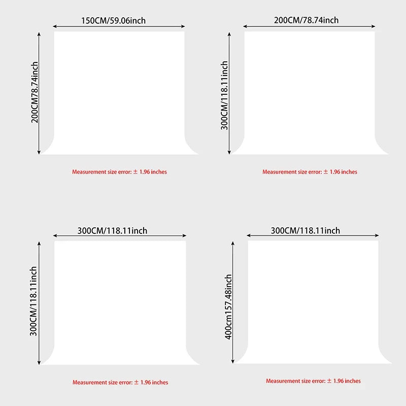 Thick white high-density background cloth, used for photo walls and studio photography (excluding brackets)