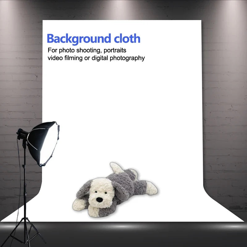 Thick white high-density background cloth, used for photo walls and studio photography (excluding brackets)
